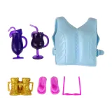 Blond lalka z akcesoriami i motorówką do kreatywnej zabawy