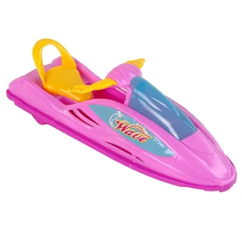 Motorówka zabawkowa z dynamicznymi elementami i plastikowymi kołami