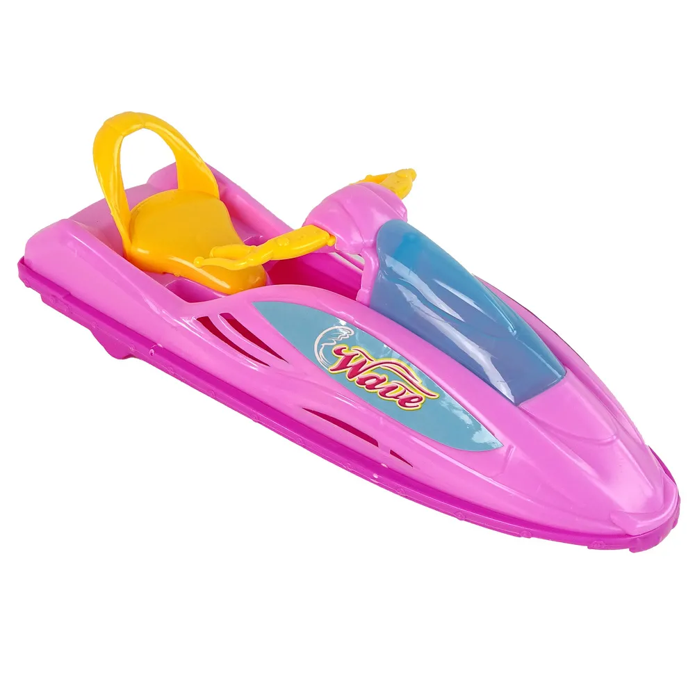 Motorówka zabawkowa z dynamicznymi elementami i plastikowymi kołami