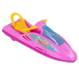 Motorówka zabawkowa z dynamicznymi elementami i plastikowymi kołami