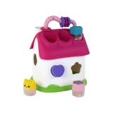 Domek sorter edukacyjny z otwieranymi drzwiami i kolorowymi otworami