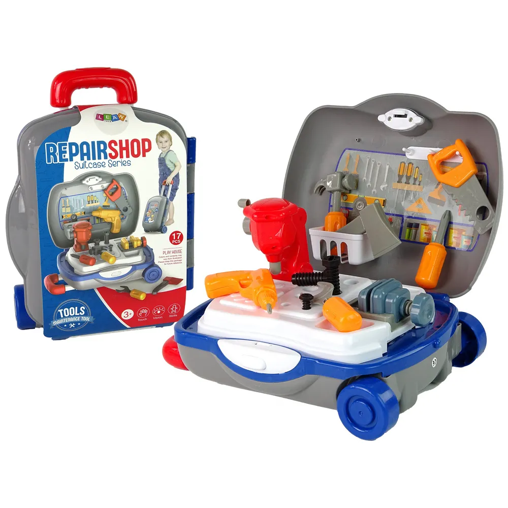 Zestaw narzędzi do zabawy w walizce dla chłopca powyżej 3 lat