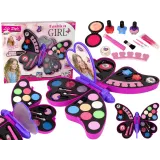 Kolorowy zestaw do makijażu dla dzieci w kształcie fioletowego motyla