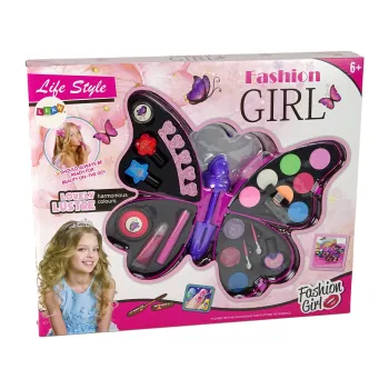 Zestaw kosmetyków do zabawy dla dzieci inspirowany motylem