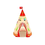 Praktyczny namiot tipi dla dzieci o wymiarach 160x105 cm podczas zabawy