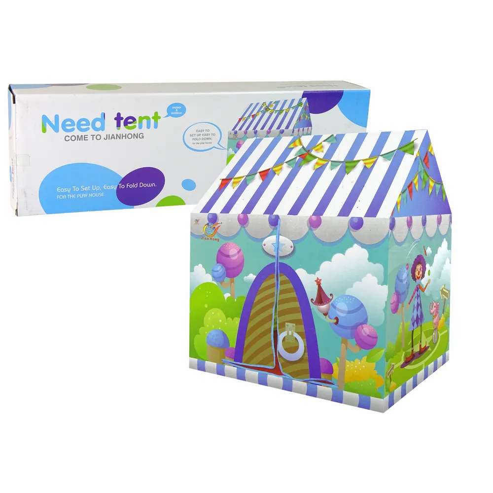 Kolorowy namiot cyrkowy dla dzieci do zabawy w domu i ogrodzie