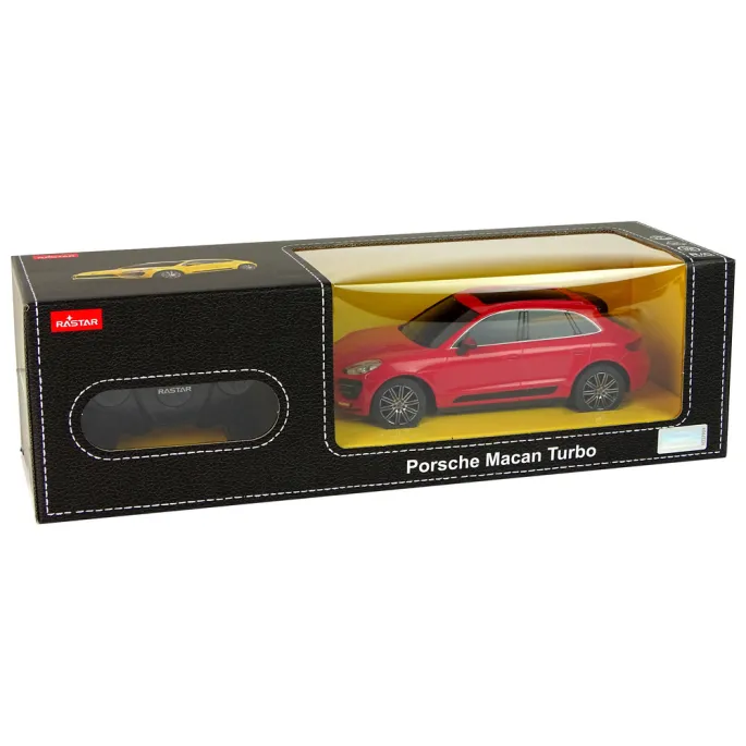 Zabawka R/C Porsche Macan Turbo 1:24 podczas jazdy po podłodze
