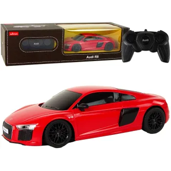 Zdalnie sterowane Audi R8 Rastar czerwone w skali 1:24 do zabawy