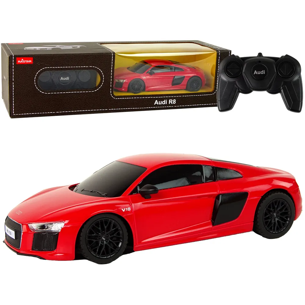 Zdalnie sterowane Audi R8 Rastar czerwone w skali 1:24 do zabawy