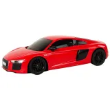 Model samochodu sportowego Audi R8 R/C czerwony z gumowymi oponami