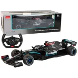 Zdalnie sterowane auto wyścigowe Mercedes-AMG F1 w skali 1:12 w czarnym kolorze