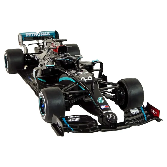 Realistyczny kokpit bolidu z figurką kierowcy w Mercedes-AMG F1 RC