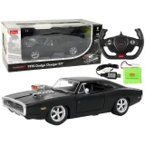 Zdalnie sterowany Dodge Charger czarny 1:16 z uchwytem pilota