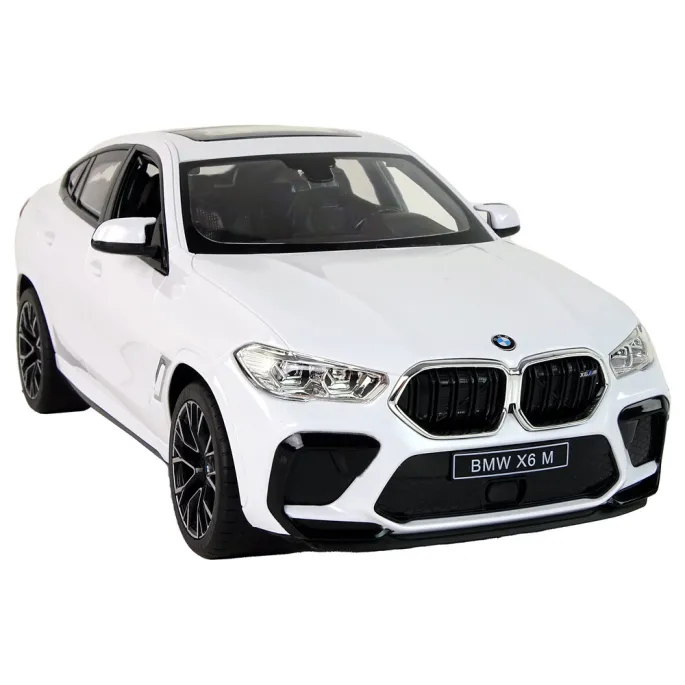 Auto RC BMW X6 M białe z widocznymi światłami LED z przodu