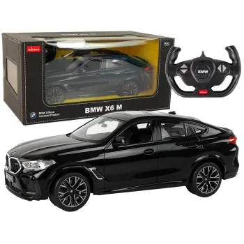 Czarne BMW X6 M Rastar 1:14 zdalnie sterowane z boku