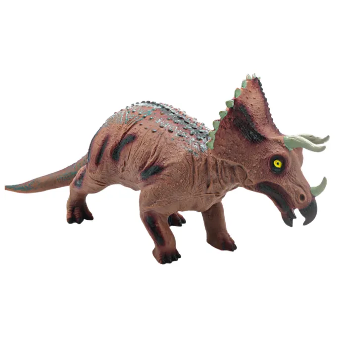 Miękka, elastyczna figurka dinozaura Triceratops jako zabawka edukacyjna