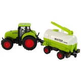 Duże zielone koła traktora zabawki z przyczepą