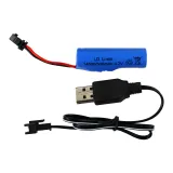 Komplet części zestawu samochód RC na tle opakowania