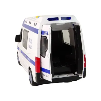 Model radiowozu zabawkowego z gumowymi kołami do aktywnej zabawy