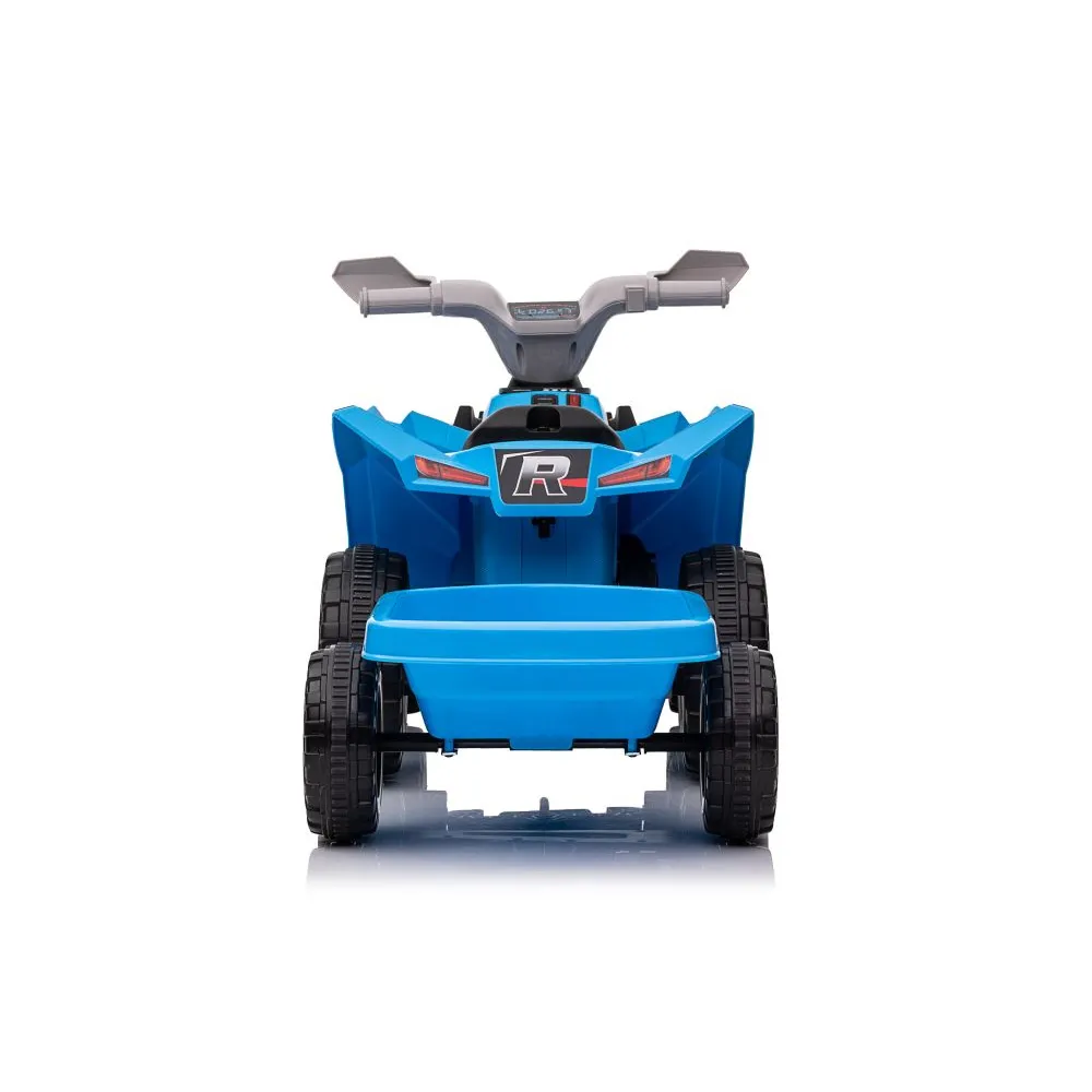 Praktyczny quad akumulatorowy z dużą przyczepą do przewożenia zabawek