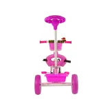 Rower trójkołowy różowy z wygodnym siedziskiem dla najmłodszych