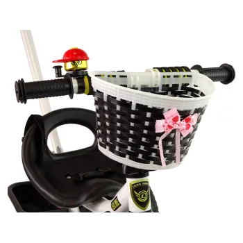 Czarny rower trójkołowy z cichymi kołami EVA i lekką konstrukcją