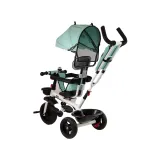 Widok na składany daszek UV rowerka trójkołowego PRO200 w kolorze miętowym