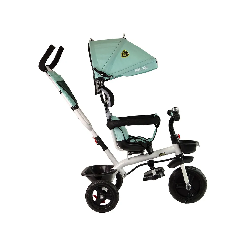 Regulowana kierownica i wygodne siedzisko rowerka trójkołowego PRO200 dla dzieci