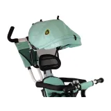 Demontowana obręcz ochronna i pasy bezpieczeństwa w rowerku PRO200 Miętowym