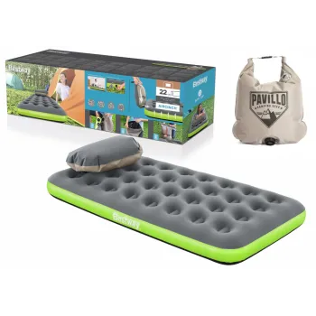 Dmuchany materac Bestway 188 x 99 x 22 cm w ogrodzie