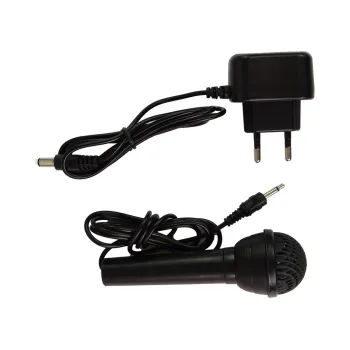 Czarny keyboard edukacyjny z mikrofonem dla najmłodszych muzyków