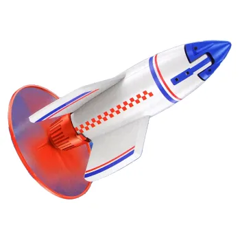 Lekka rakieta z ładowarką USB oraz zestawem do personalizacji naklejkami