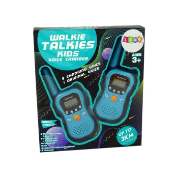 Wytrzymałe i bezpieczne krótkofalówki dla małych odkrywców, kolor niebieski