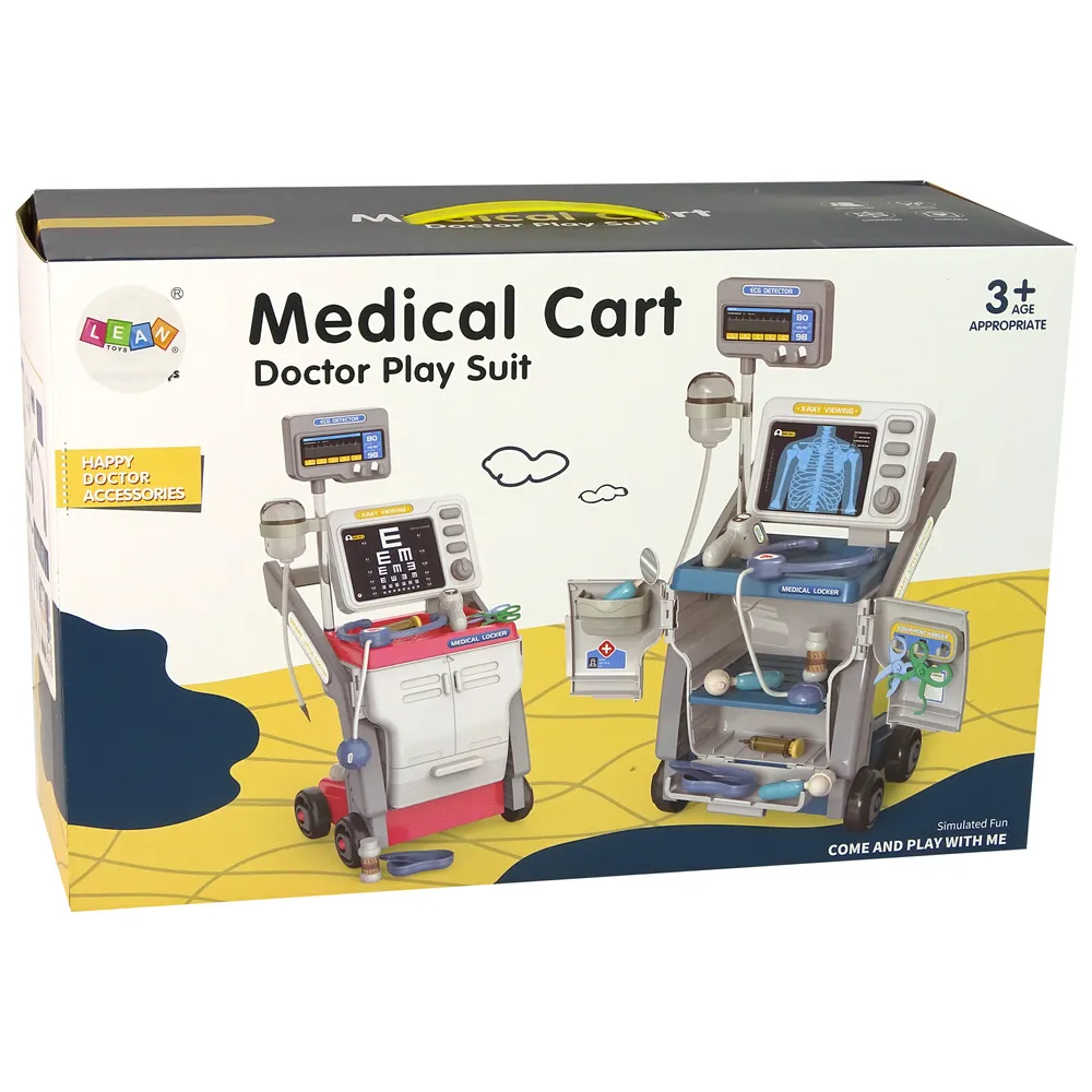 Kompletny różowy zestaw doktora rozwijający wyobraźnię i umiejętności manualne