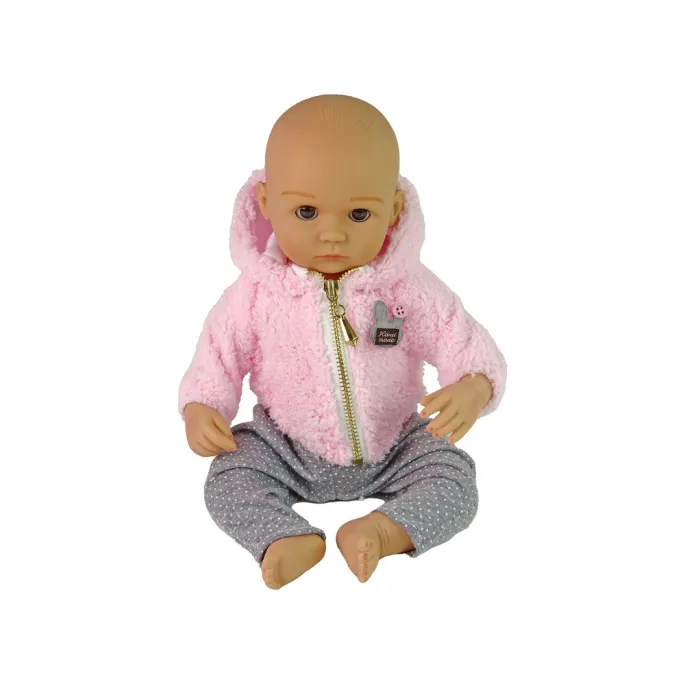 Realistyczna lalka niemowlę w różowym ubranku, idealna do zabawy