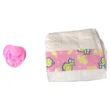 Lalka bobas długości 40 cm w zestawie z pampersami i smoczkiem