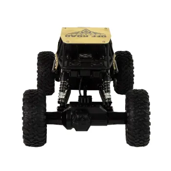 Widok pilota oraz akumulatora do auta RC 1:18 czarno-złotego