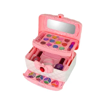 Efektowny kuferek z kokardką do kreatywnej zabawy makijażem