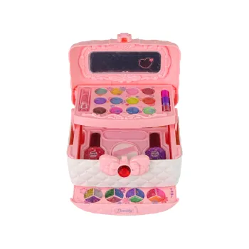 Bogaty komplet do stylizacji w kompaktowym kuferku dla dziewczynki