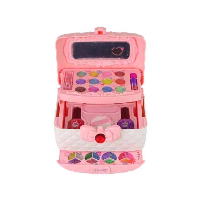 Bogaty komplet do stylizacji w kompaktowym kuferku dla dziewczynki