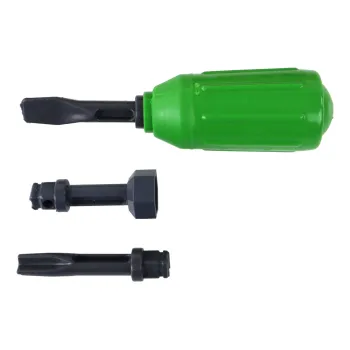 Komplet zestawu z wywrotką, śrubokrętem, paletą i skrzynią