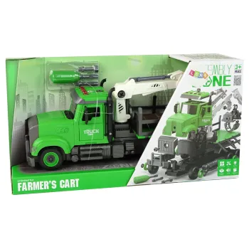 Zestaw pojazd i drewno edukacyjny do kreatywnej zabawy leśnej