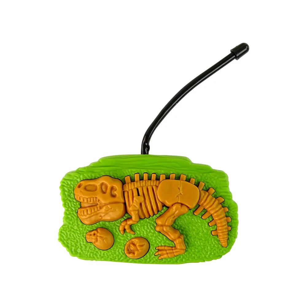 Sterowany pilotem zielony dinozaur z efektami świetlnymi i parą wodną