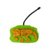 Sterowany pilotem zielony dinozaur z efektami świetlnymi i parą wodną