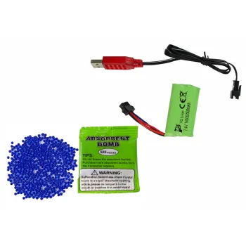 Karabin na żelowe kulki w kolorze pomarańczowym gotowy do użycia