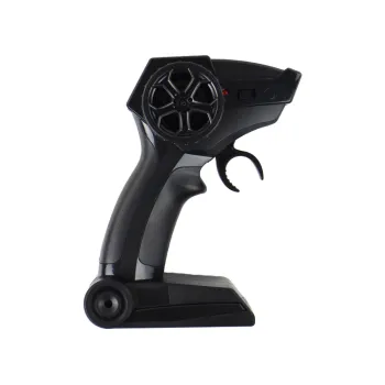 widok boczny zielonej motorówki rc