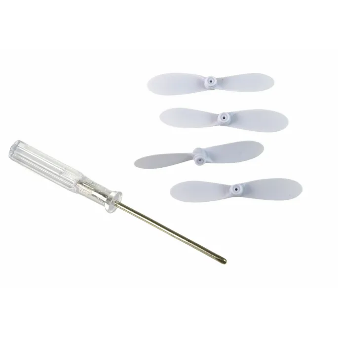 Kompletny zestaw drona z pilotem, śmigłami i ładowarką