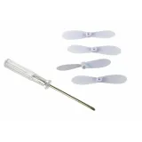 Kompletny zestaw drona z pilotem, śmigłami i ładowarką