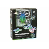 Dron z trwałego plastiku z efektownym kolorowym oświetleniem