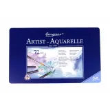 Zestaw 72 Kredek Akwarelowych Metalowy Pojemnik